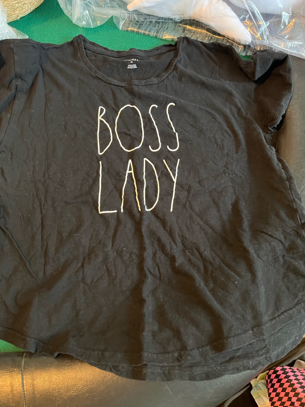 Rae Dunn Black 'Boss Lady' Short Sleeve Tee